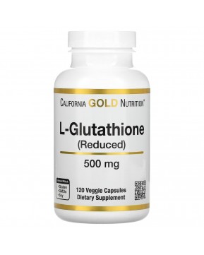 California Gold Nutrition, L-глутатион (восстановленный), 500 мг, 120 растительных капсул